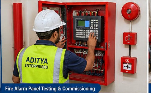 Addressable fire alarm control panel and detector testing in Pune