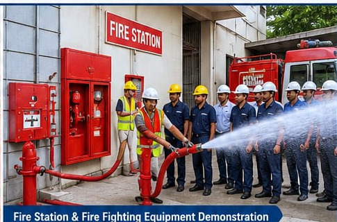 Fire safety audit, mock drill training, and compliance demonstration in Pune